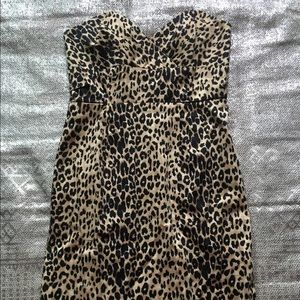 Sweetheart Leopard Pencil pinup rockabilly Dress
